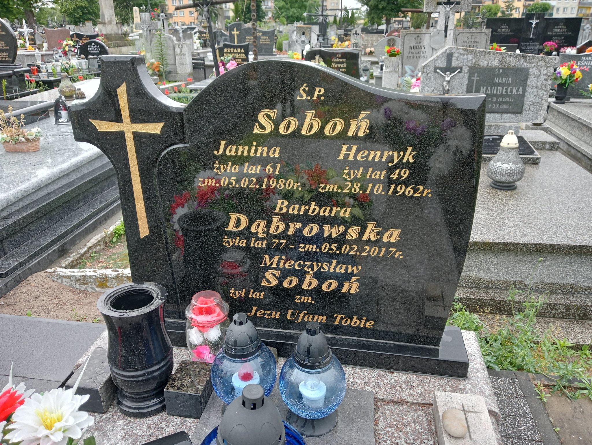 Janina Soboń Ostrowiec Świętokrzyski św. Michała - Grobonet - Wyszukiwarka osób pochowanych