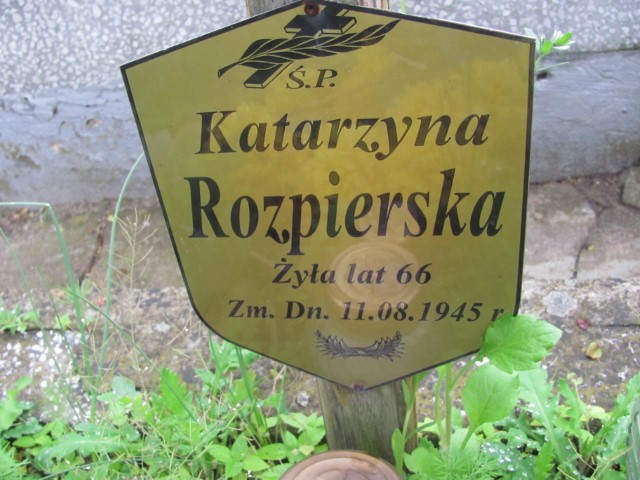 Grób Katarzyna Rozpierska